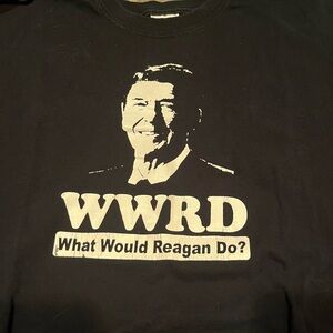 Gildan Black WWRD Ronald Reagan Graphic Tee